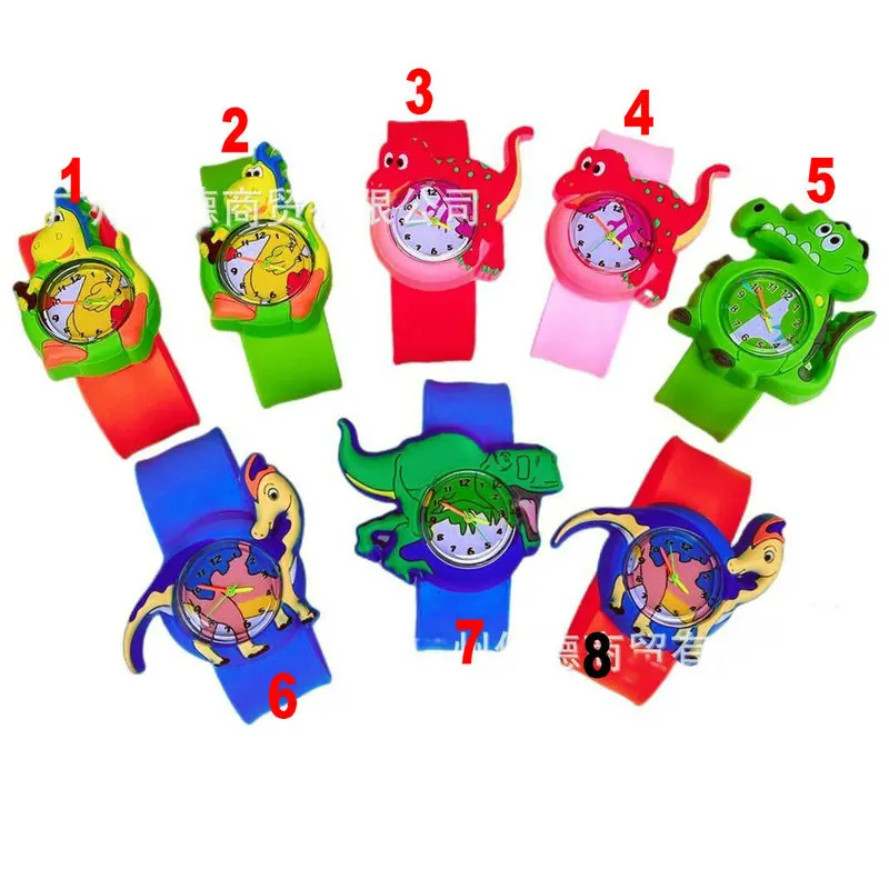 50pcs/lot Cartoon Dinosaur Children Toys Watch For Boys Girls Birthday Gift Kids Quartz Watch Baby Kindergarten Party Gift