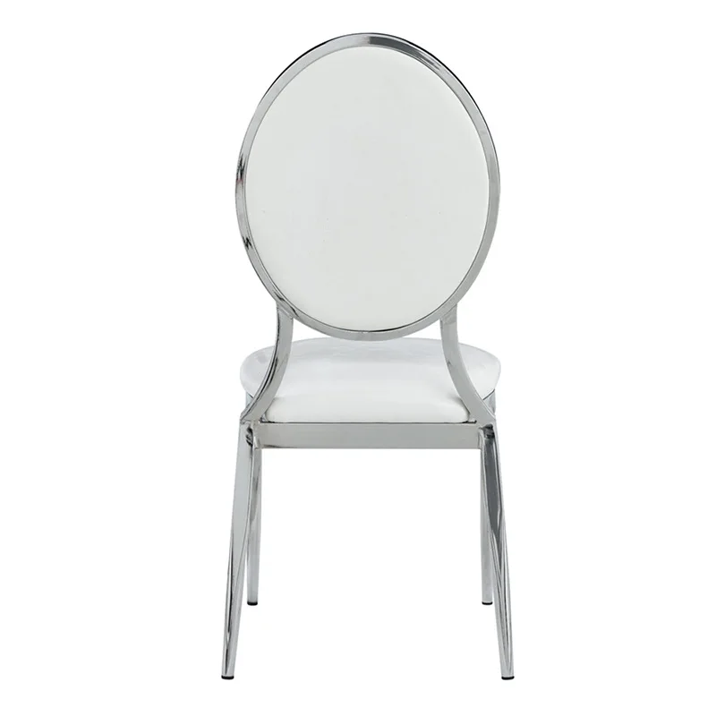 Hotel Wedding Hall Chair Banquet Hall Dining Chair Wedding Stool Napoleon Silver Plated Round Back Chair Wedding Banquet Bamboo