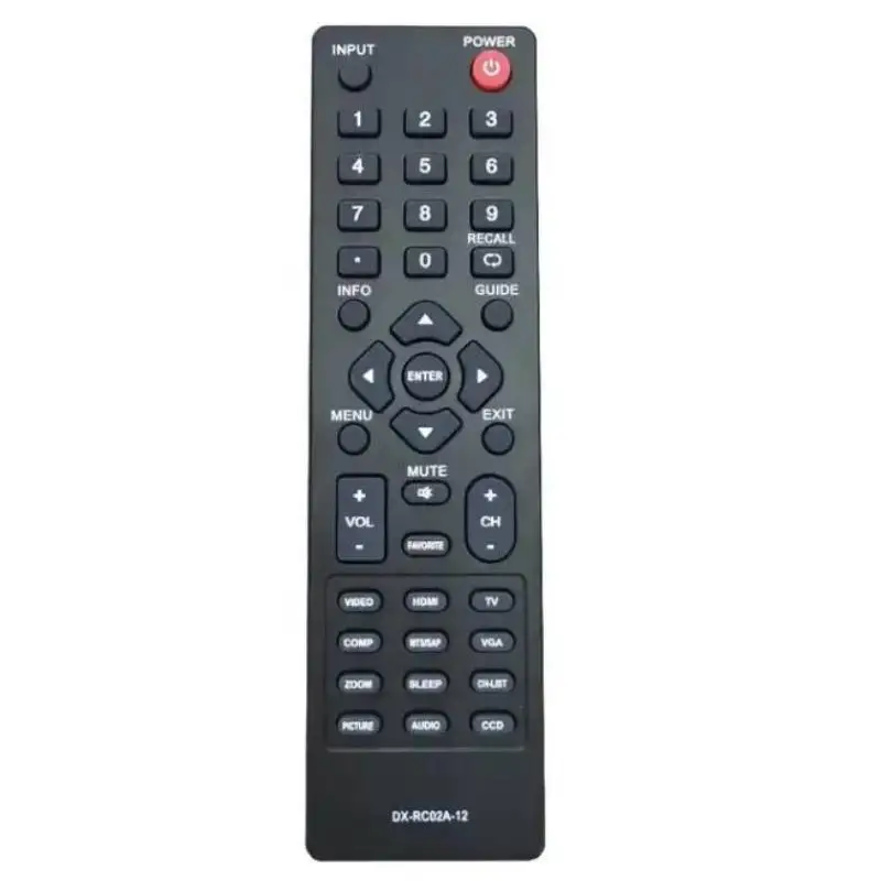 

DX-RC02A-12 Remote Control for Dynex DX-32E250A12 DX-24E150A11 DX-19LD150A11 DX-L42-10A DX-L40-10A LCD HDTV TV&A22K