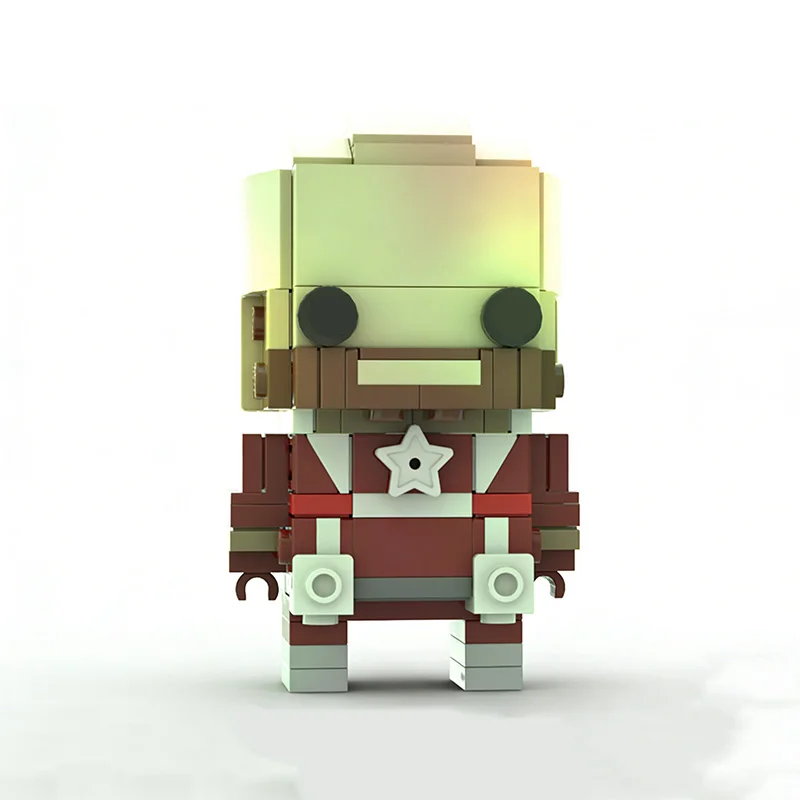 159 elementów Brickheadz w stylu Red Guardian Doomsday, projekt dla fanów, MOC, konfigurowalny, modułowy zestaw klocków, kreatywna zabawka DIY, prezent na święta.
