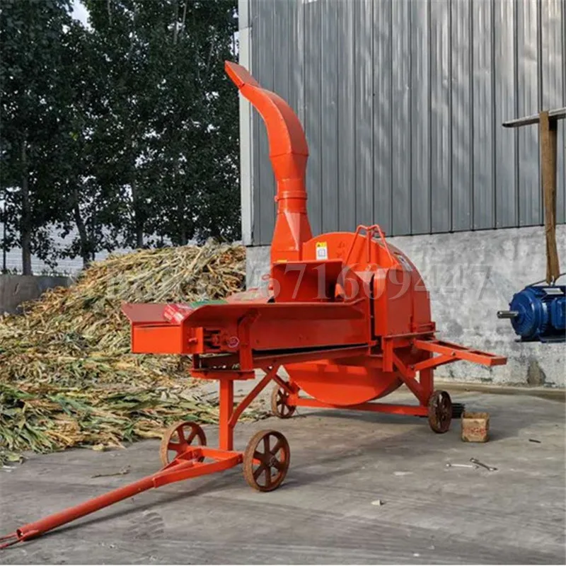 Multifunction Cow Sheep Animal Feed Silage Grass Straw Feed Crusher Hay Chaff Cutter Chopper Machine