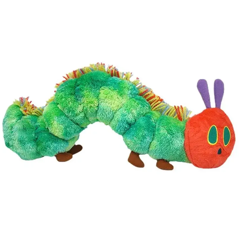 27 cm großes Raupen-Kuscheltier, grüne Baumwoll-Raupen-Plüschtiere, schöne, sehr hungrige, kreative Geschenke für Kinder, Heimdekoration