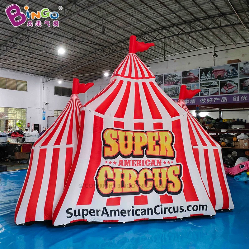 High quality 10.9Ft inflatable circus wall inflatable red and white vertical stripes decorative wall for event/party decorations