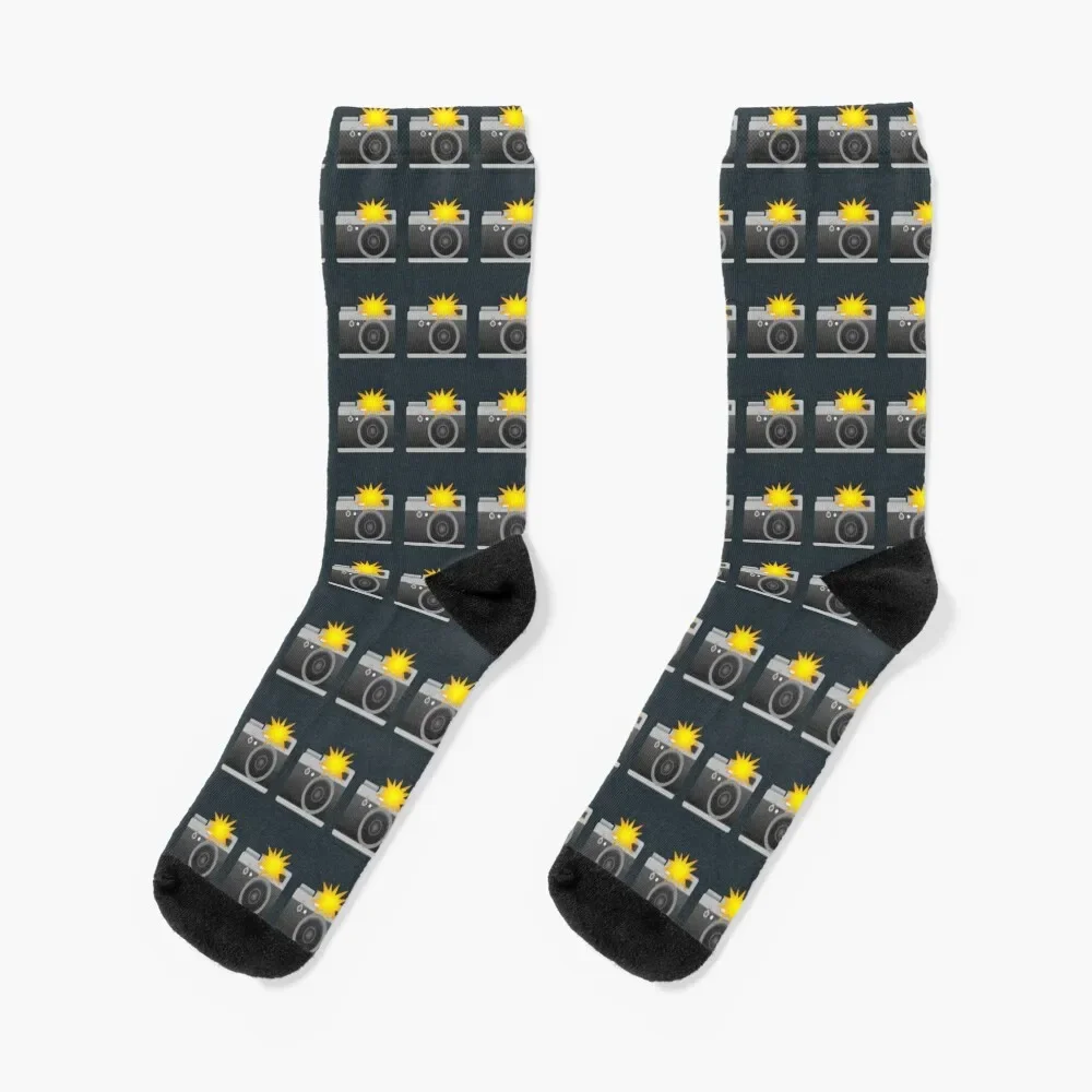 Camera with Flash Gift for photographers Socks hockey new year Stockings compression Socks For Women Men's