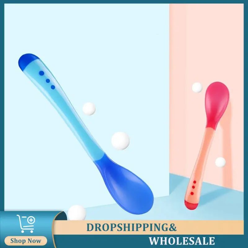 Multifunctional Spoon Convenient Baby Tableware Reliable Color Changing Spoon For Easy Feeding Baby Product Need Baby Spoon Safe