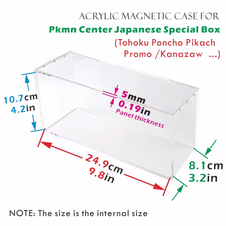 Acryl vitrine voor Pkmn Center Japanse speciale doos voor Tohoku Poncho Pikachu Promo/Kanazawa