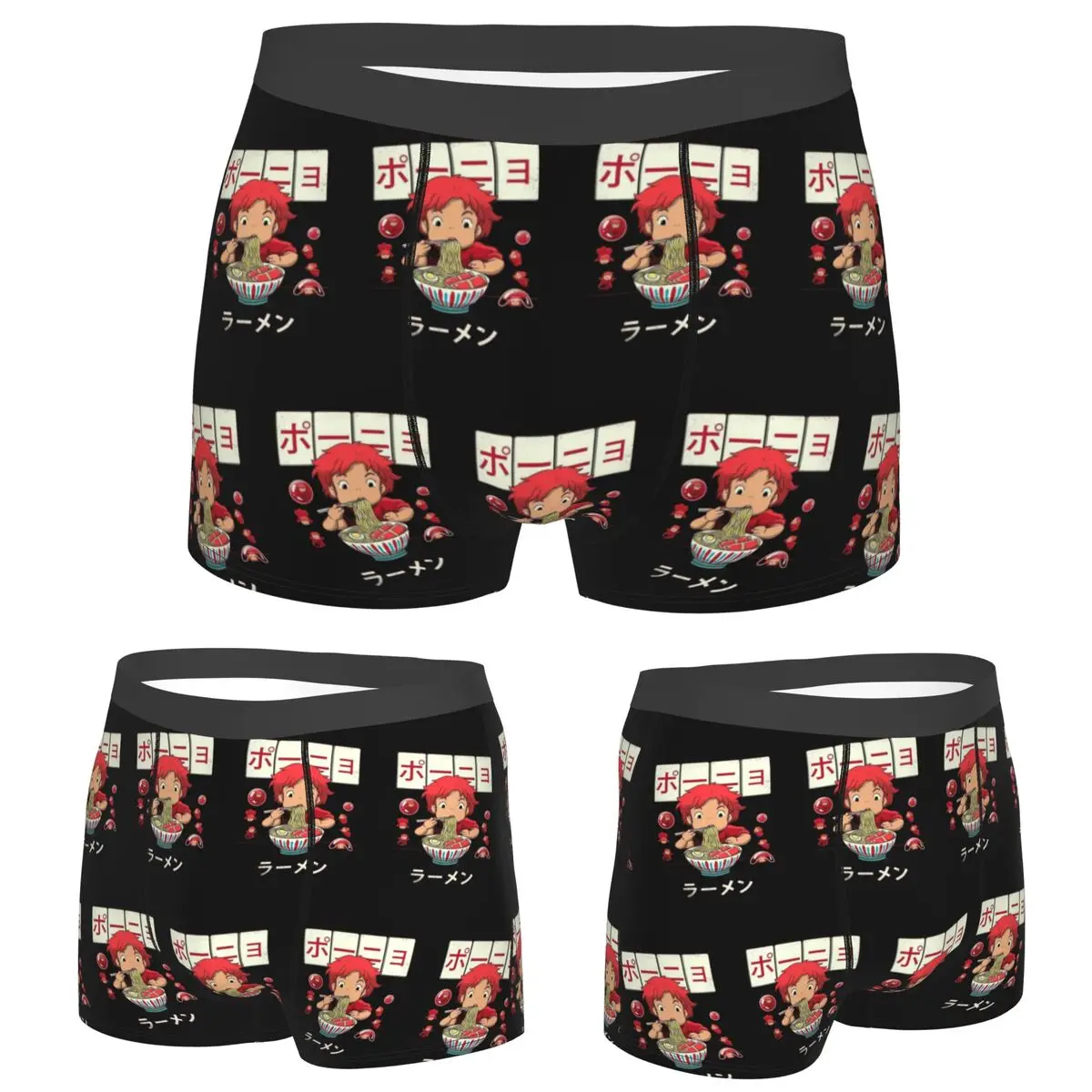

Boxer Underpants Shorts Ponyo Ramen Panties Men Ventilate Underwear for Homme Man Boyfriend Gift