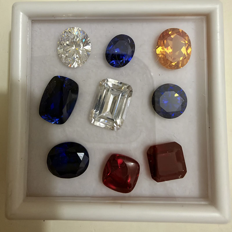Werbe-Box-Set mit gemischten losen Edelsteinen, Brillantschliff-Steine für Schmuckherstellung/Sammlung/Steinsetzung für Ringe und Anhänger – Detail 3