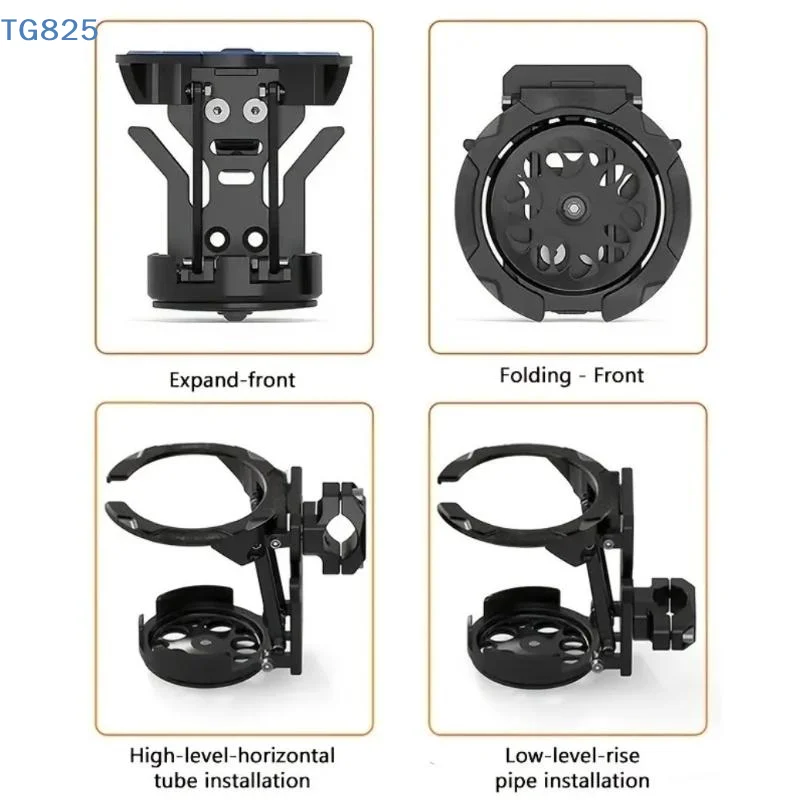 【AN】1/4Pcs Motorcycles Bottle Holder Water Cup Bracket Holder Accessories Foldable Turntable Motorcycle Cup Holder For Handlebar