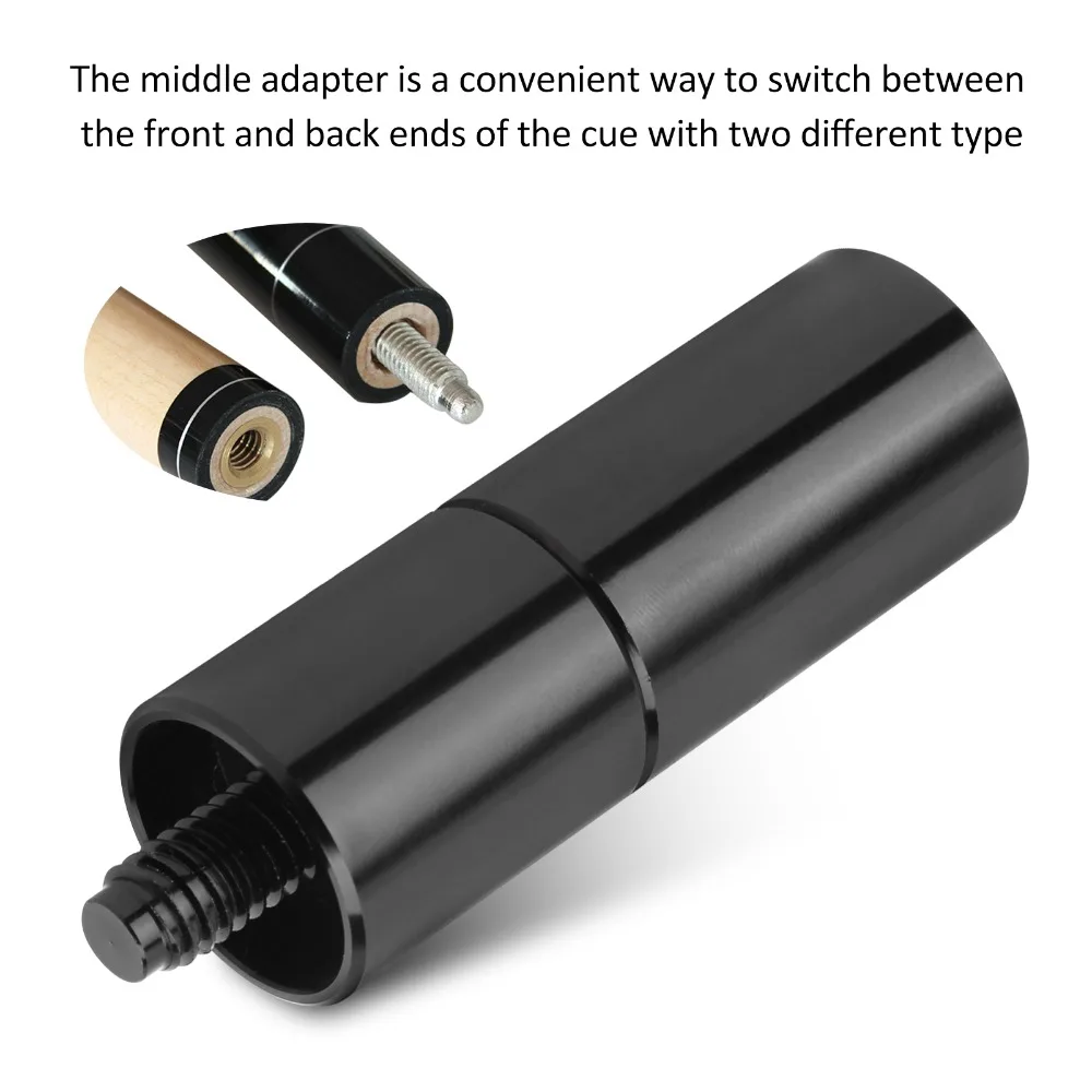 

Billiard Accessories Aluminum Pool Extension Cue 5/16-18 Teeth Compact Middle Shaft Extender Pool Cue Extension Connect Shaft