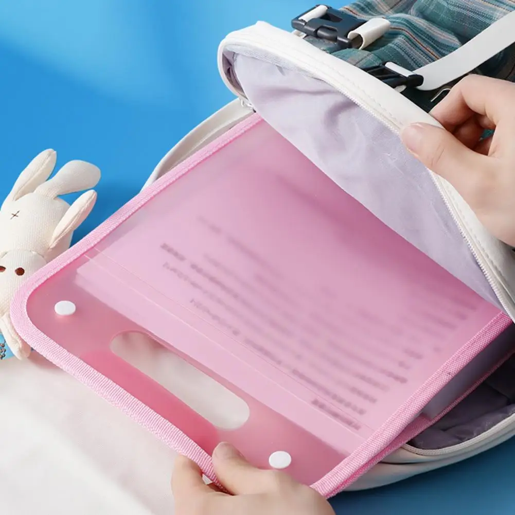 Creative File Bag 13 Layers A4 Examination Paper Bag Teacher File Holder Visible Design Test Paper Storage Bag Daily Use