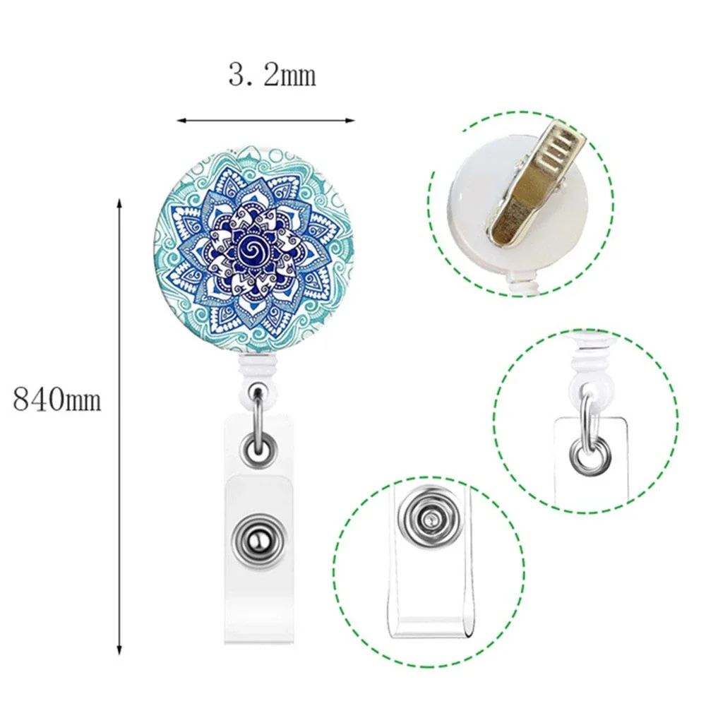 Rotating Clip Business Card ID Card Work Card Card Holder Clip Name Card Holder Nurse Doctor Retractable Badge ID Badge Holder