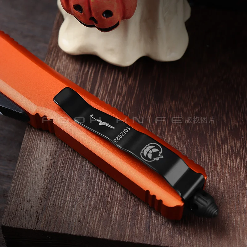 Halloween Limited Edition ULTRATECH MICRO ULTRA TECH EDC Tactical Gear Deep Carving CNC Aluminum Orange Anodization Handle