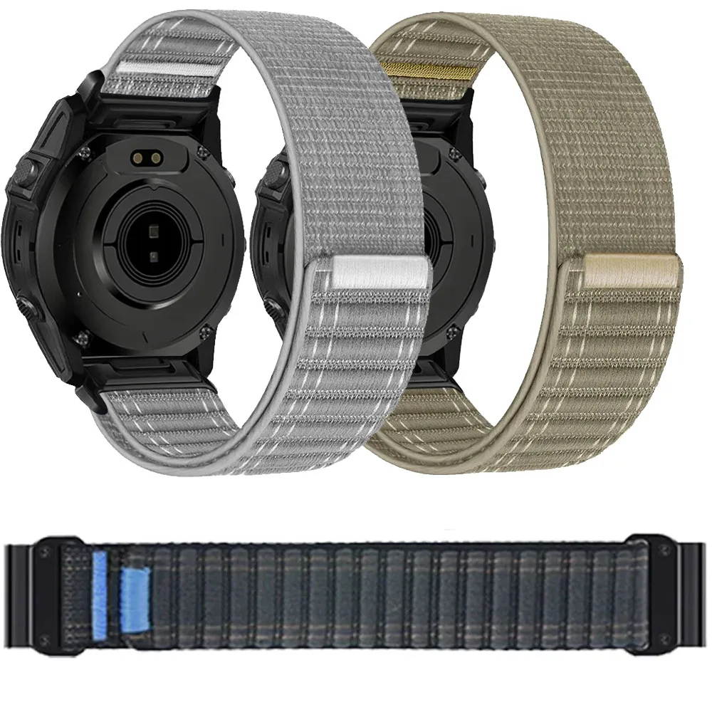 20 mm, 22 mm, 26 mm geflochtenes Nylonarmband für Garmin Tactix8/Quatix8 51 mm, 47 mm Wellenmusterband für Forerunner 970/570/165/Instinct 3