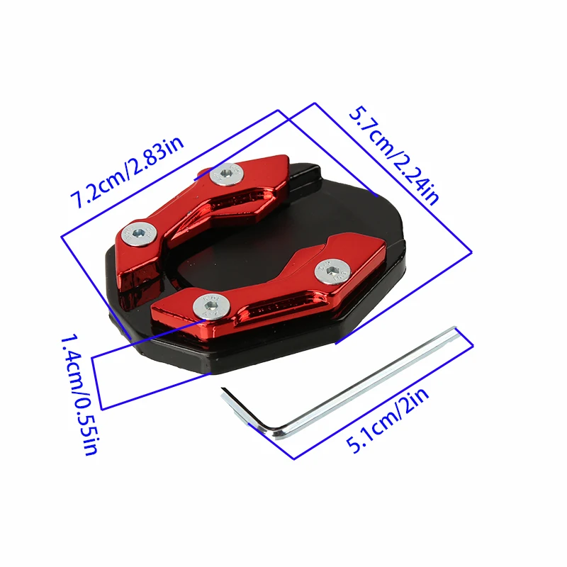 Motorcycle Bikes Kickstand Extender Foot Side Stand Extension Foot Pad Support Plate Motorcycle Accessories