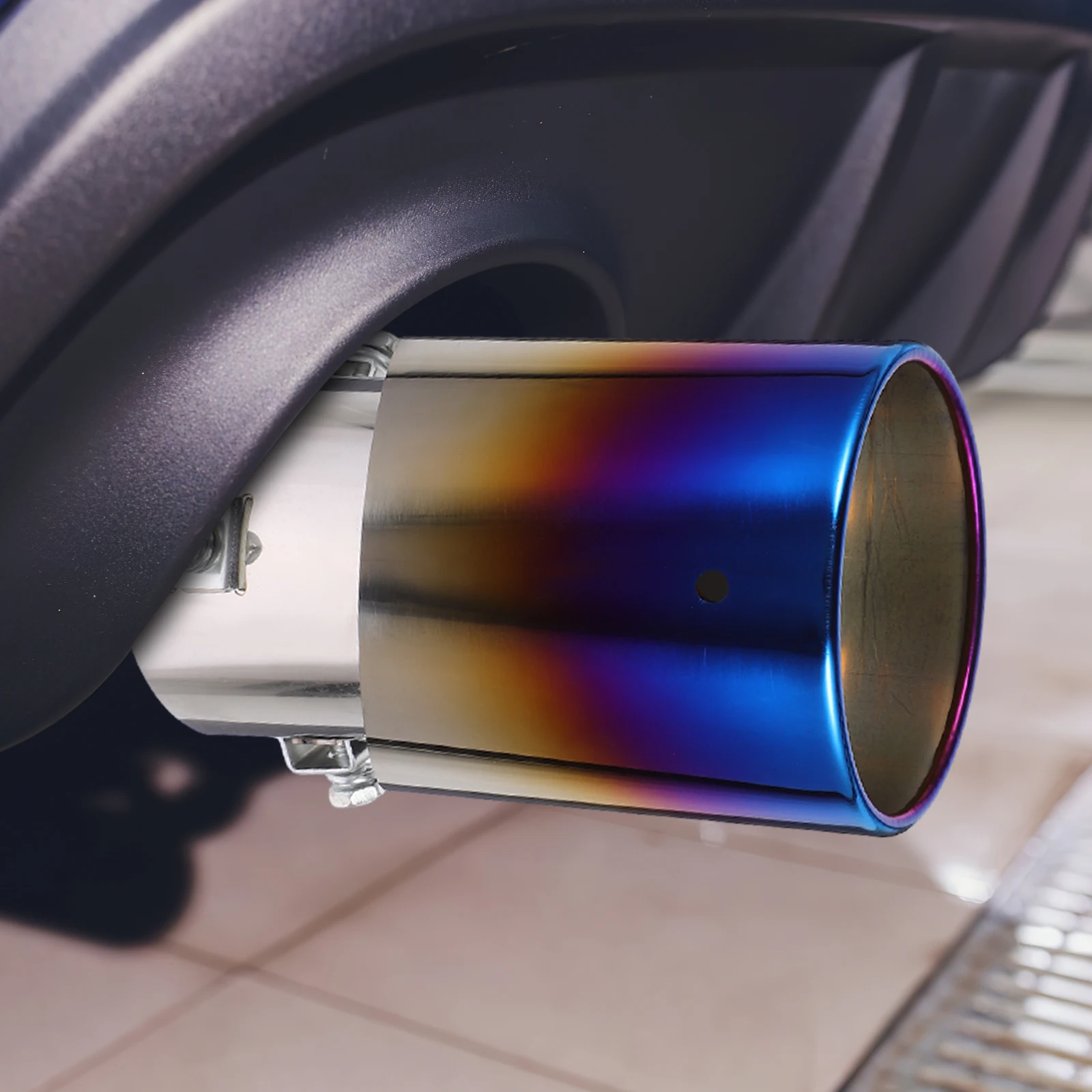 

Durable Motorcycle Muffler Exhaust Tip Easy Installation Compatible Standard Tailpipes Car Accessories Tip Tips for Truck