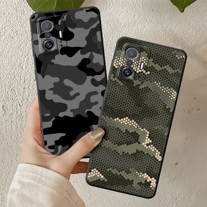 Phone Case for Xiaomi Mi 12 13 11T 11 Lite 5G Note 10 9T 10T 12T Pro A2 Lite 9 SE Camouflage Pattern Camo Military Army Cover