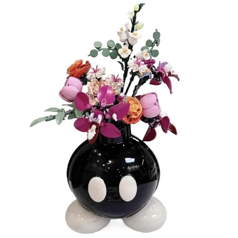 彫刻 リビングルーム装飾 テレビキャビネット ホームデコレーション クリエイティブ漫画 ブラックミッキー 花瓶 オフィスデスクトップモデル ギフト