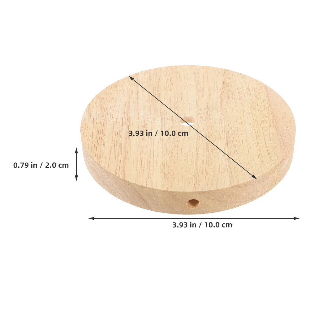 

Solid Wood Desk Lamp Base 100mm Diameter E27E14 Round Wooden Stand for Bedroom Living Room DIY Table Lamps Craft Display Base
