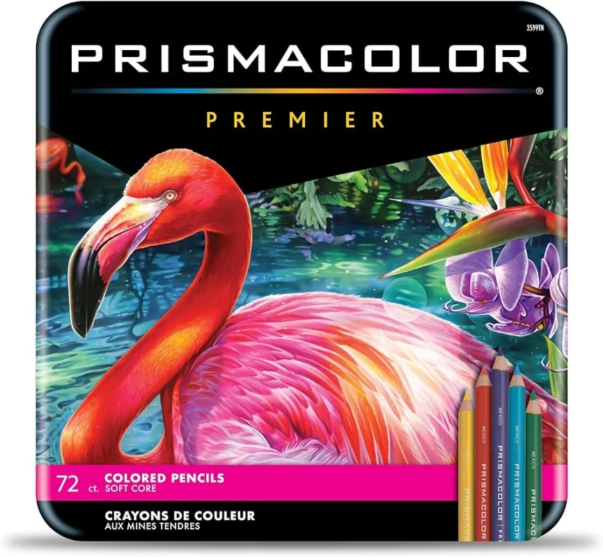 72Pcs New Prismacolor Colored Pencils, Artist Premier Soft Core Intense Pigments Pencils Assorted Superior Blending and Shading