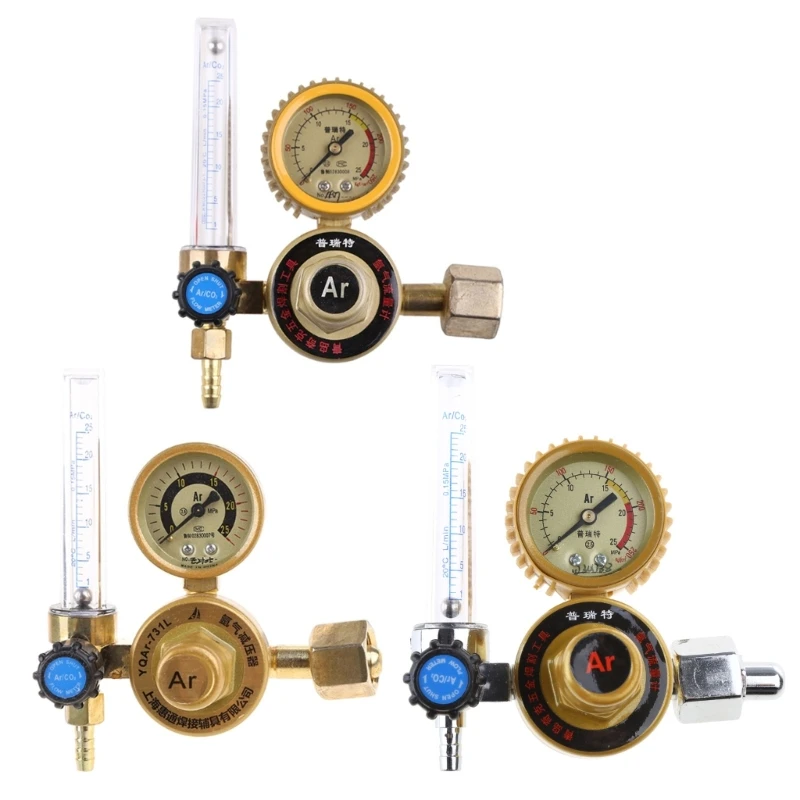 High-performance Argon Regulator Flowmeter Gas Pressure Reducer Argon Regulator 8 Measuring 0-25Mpa Compact- Dropship