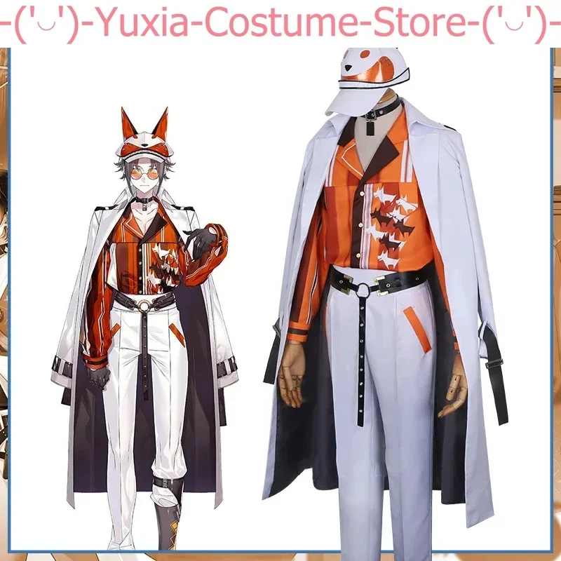 Anime Vtuber Luxiem Nijisanji Mysta Rias Game Suit Handsome Uniform Cosplay Costume Party Role Play Outfit Men M-XXL