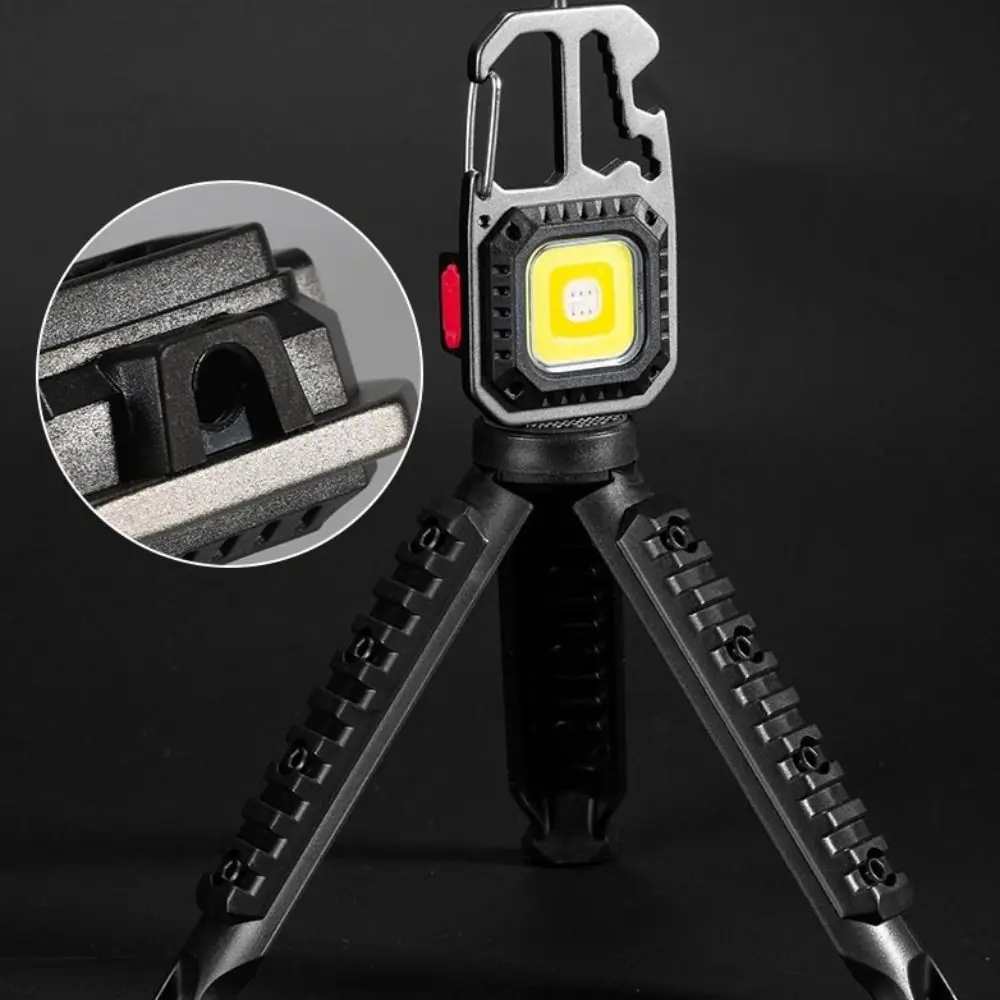 

Magnetic Mini Keychain Flashlight USB Rechargeable Bottle Opener COB Keychain Work Light Small Light Portable LED Light