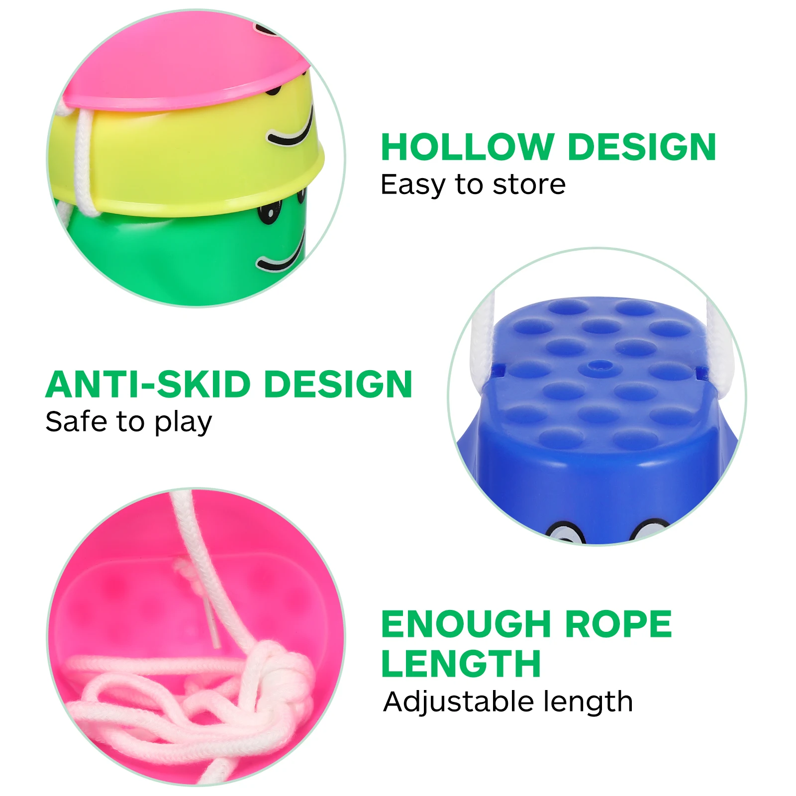 

4 Pcs Portable Stilt-strolling Toys Toddler Training Stilts Children for Walking Foot