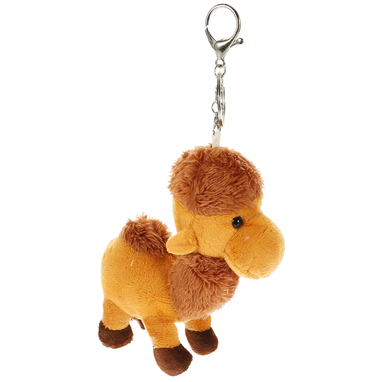 Plush Camel Keychain Stuffed Camel Stuffed Animal Keyring Pendant Cute Fluffy Key Ring Bag Hanging Ornaments Handbag Charms