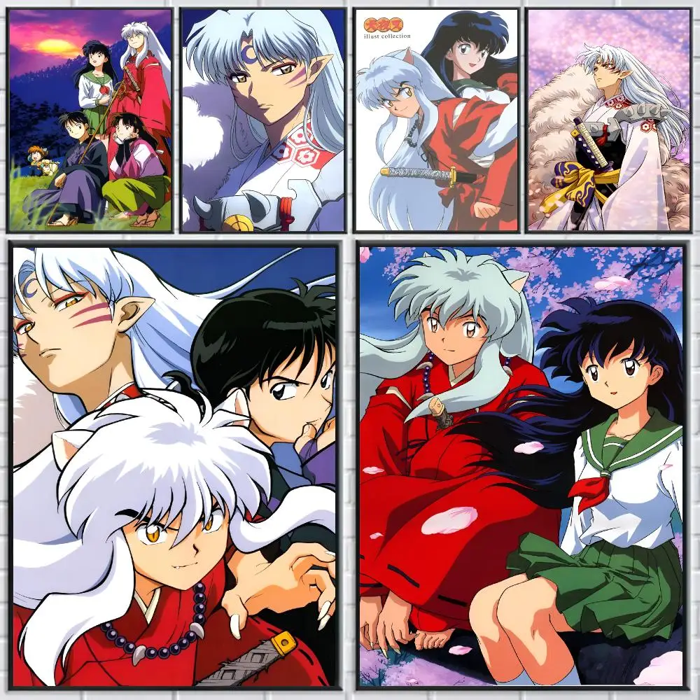 I-InuYasha Poster HD Self-adhesive Waterproof Paper Sticker Suitable For Living Rooms Bedrooms Home Decor