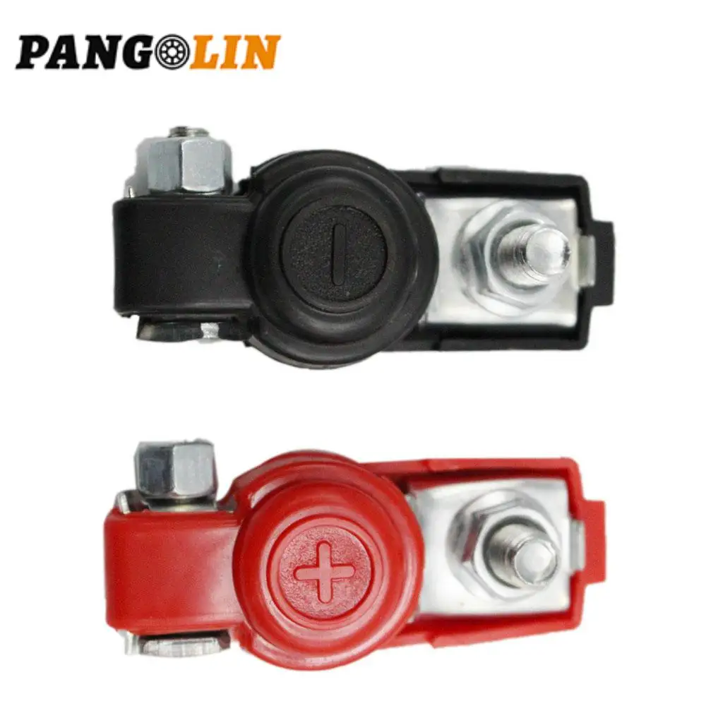 For Caravan Car Van Motorhome 2pc 12V 24V Battery Terminals Connectors Clamps Quick Release Wire Cable Clamp Positive & Negative