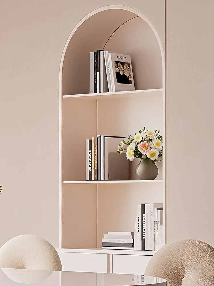 

Bathroom Niche Embedded Stainless Steel Semicircular Arch Bathroom Shelf