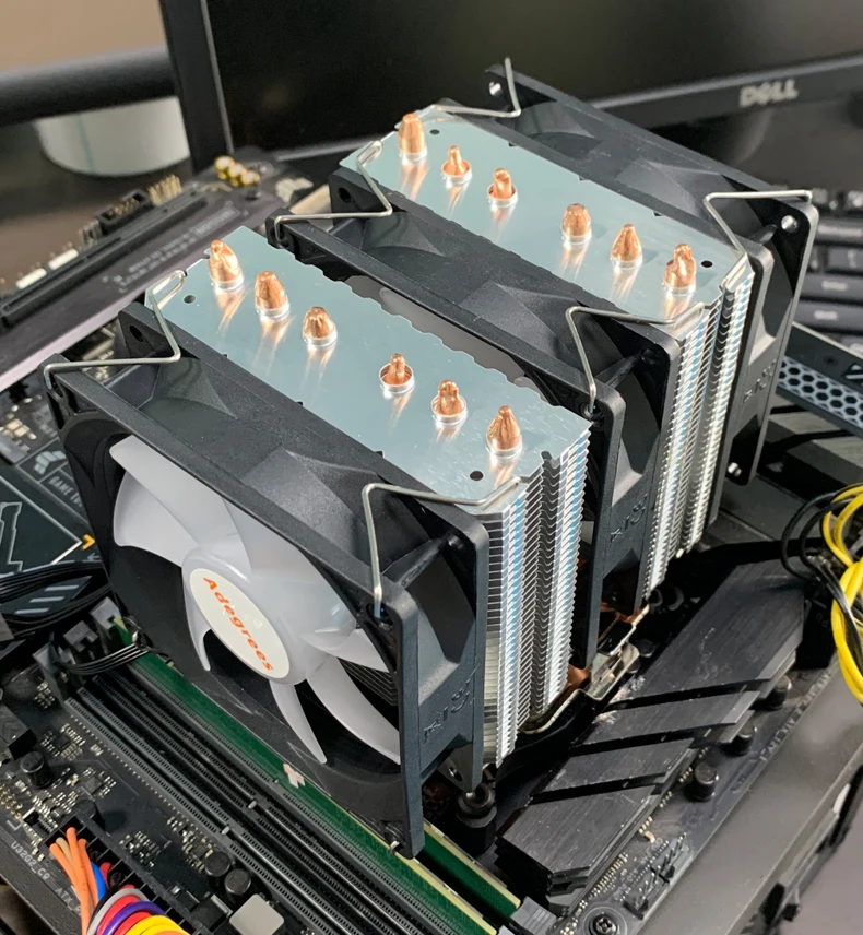 X99 وحدة المعالجة المركزية مبرد الهواء 6 أنابيب الحرارة 4PIN معالج الكمبيوتر RGB المبرد إنتل LGA 2011 1700X79 X99 1150 1151 1155 1156 AM5 AM4 AM3 #3