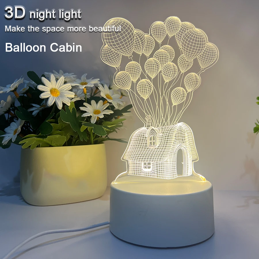 1PC romantic dream balloon House LED mini light - Mother\'s Day, Father\'s Day, Thanksgiving, birthday, holiday decoration warm li