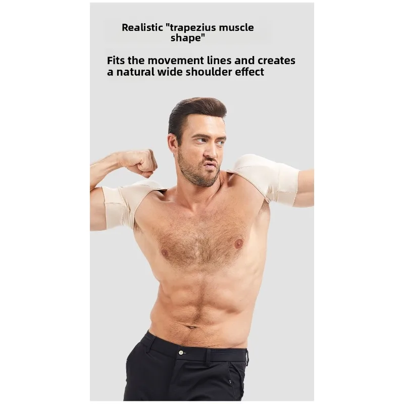 Penyangga Bahu Pria, Pembentuk Bahu Lebar Tanpa Jahitan, Pembentuk Tubuh, Kostum Cosplay, Korektor Postur, Bantalan Tak Terlihat