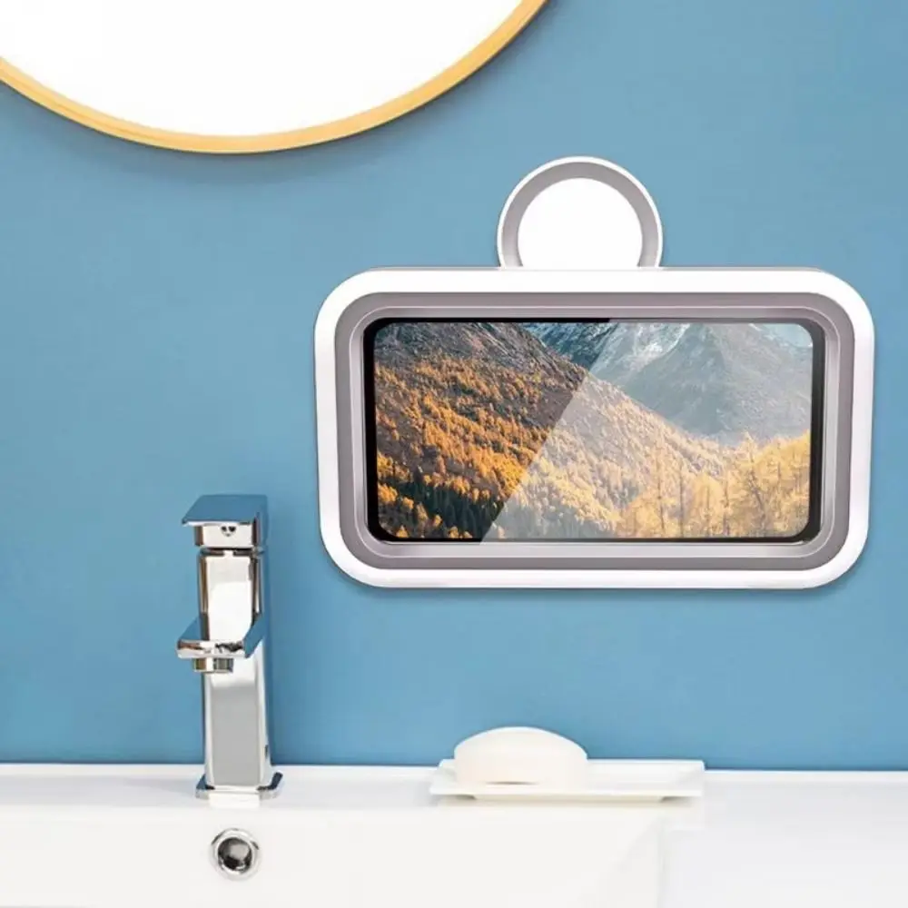 

Suction Cup Bathroom Phone Holder Adjustable Rotatable Waterproof Phone Mount Stand Anti-Fog High Definition