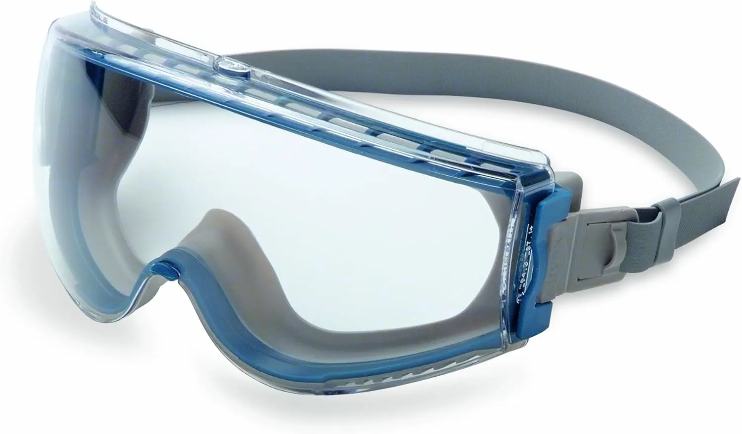 

Clear Anti-Fog Safety Goggles with Teal & Gray Body and Adjustable Headband for Protection