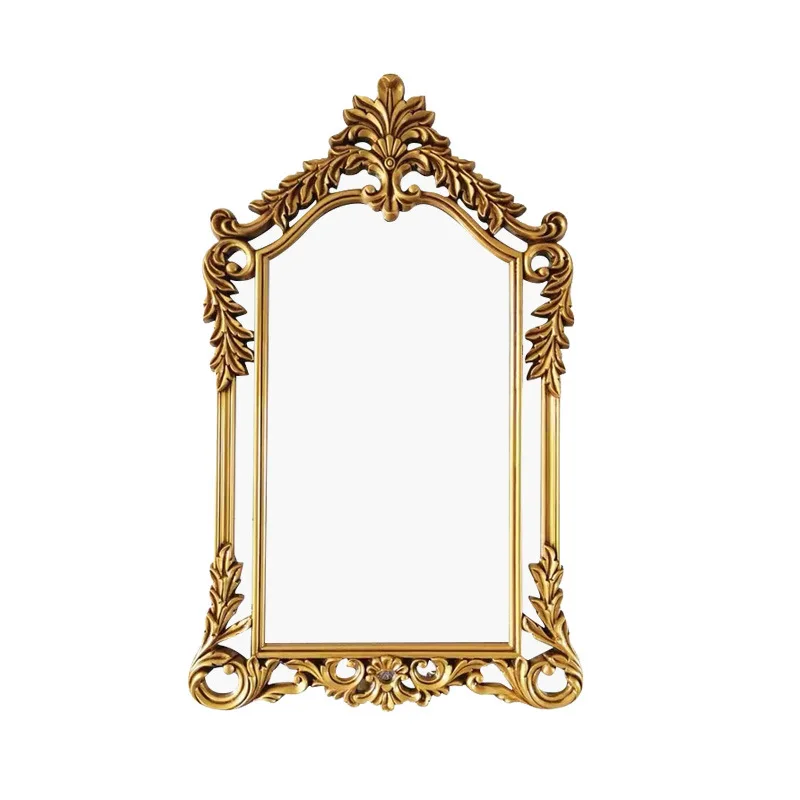 

2022 European carved bathroom mirror retro entrance table