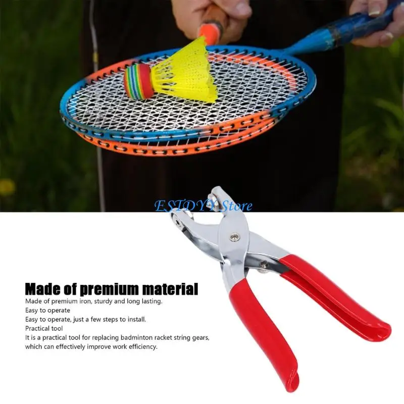 

G6DE Multifunctional Badminton Accessory Tool Angled Jaw Spring Mechanism for Efficient Grommet Pressing and Removal