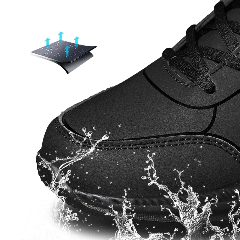 New Men Casual Shoes Winter Warm Male Sneakers Anti-slip Breathable Men's Walking Shoes Lace Up Soft Casual Shoes Lightweight