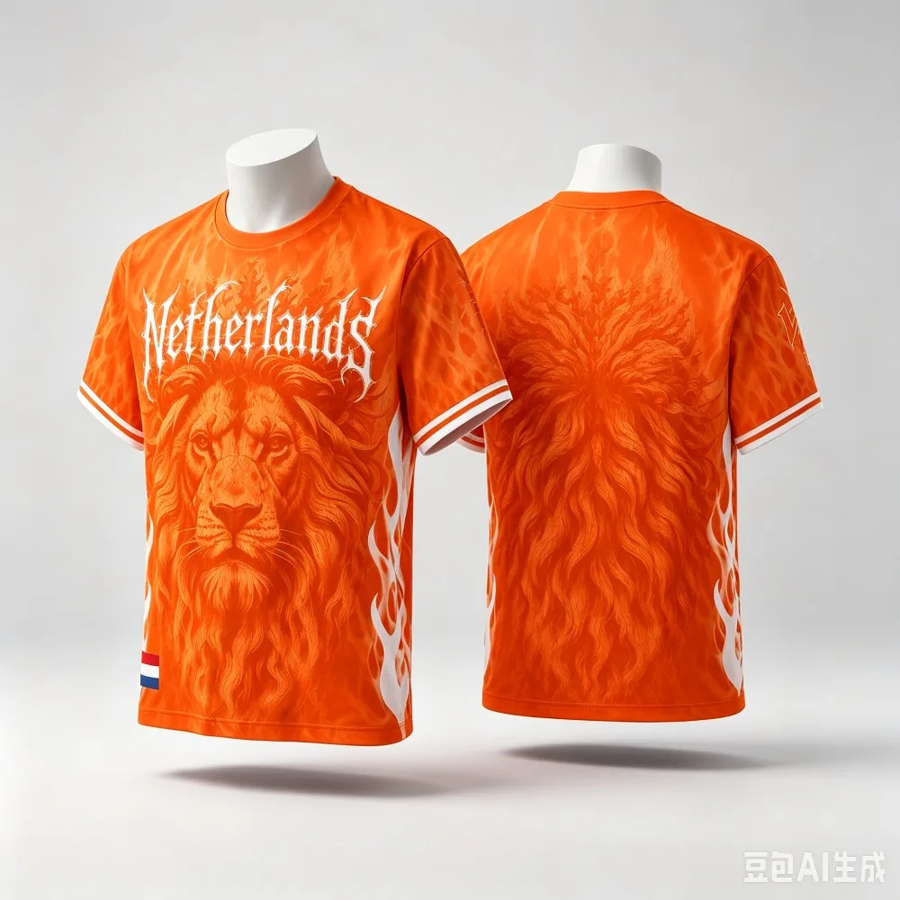 Summer NETHERLANDS Soccer T-shirt Soccer Print Football Jersey Men's Casual Tee Shirt Breathable Men Women Short Sleeves Top