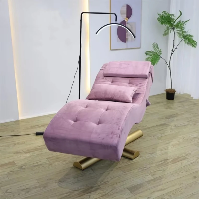 Simple beauty bed, adjustable S-shaped salon massage bed, high-quality salon furniture