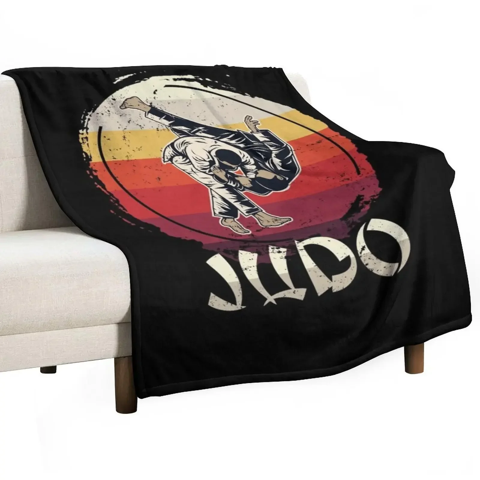 

Retro judo Throw Blanket Hair Single Fluffy Softs Bed linens Blankets