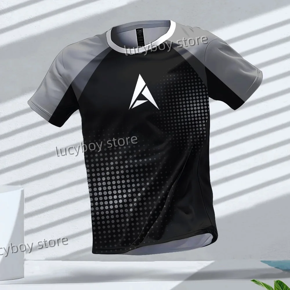 

Mens T-Shirt Fitness 3D Gym Sport Running T-Shirt Outdoor Training Quick Dry Short Sleeved T-Shirt Stripe Print Tops Men Clothes