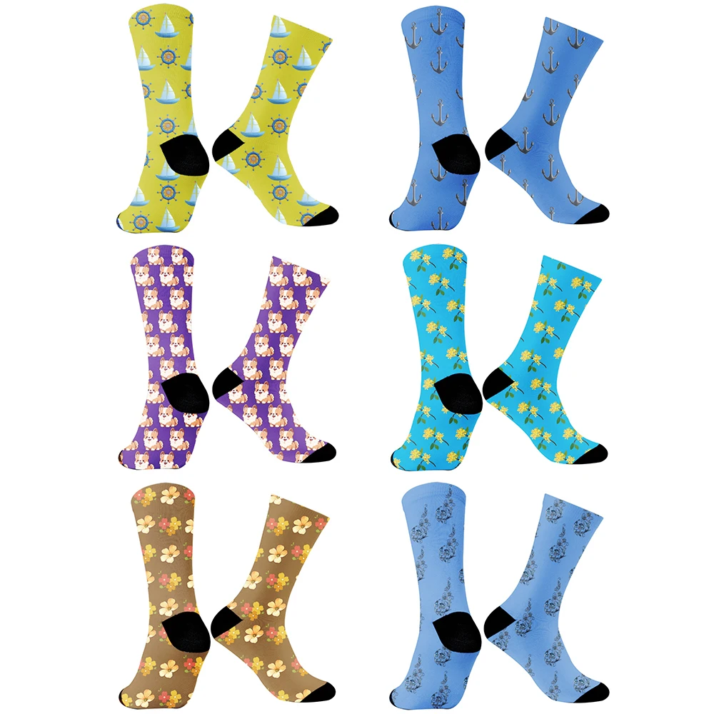 Fashion Personality Cotton Socks Skateboard Dogs Harajuku Funny Socks 2024 New Printed socks