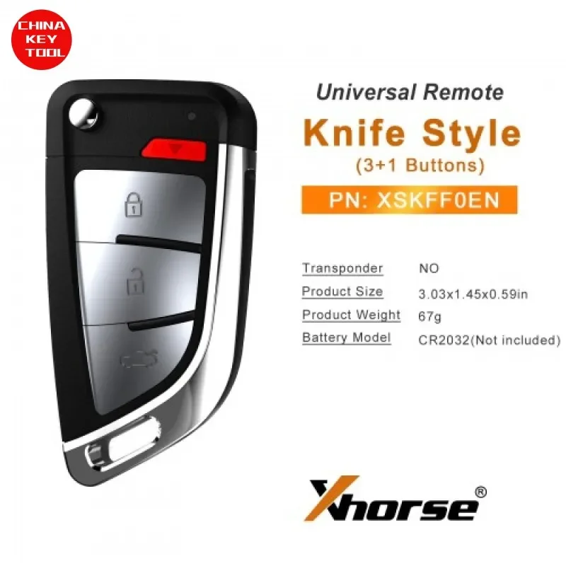 1PCS Xhorse XSKFF0EN Smart Key Knife Style 4 Buttons