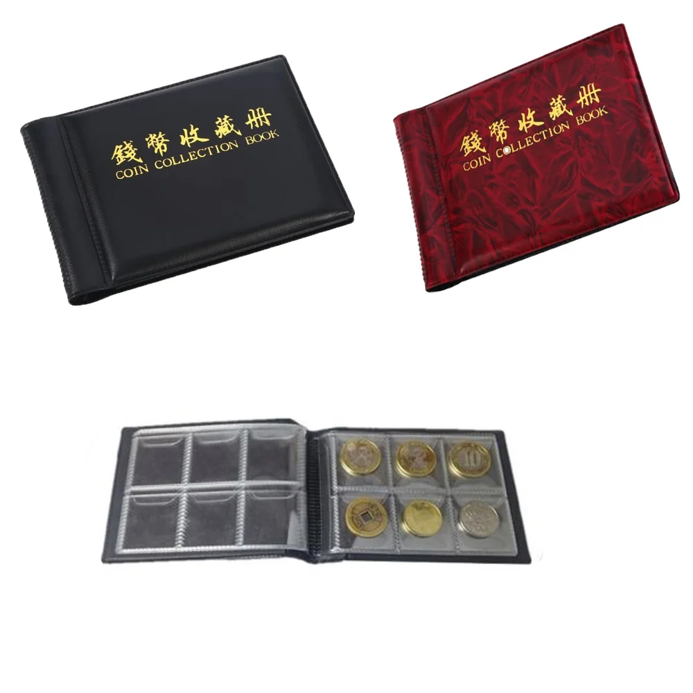ألبوم مجمع العملات المعدنية 60 جيوب 10 صفحات 138x98 سنتيمتر تخزين أسود محمول للقبعات الرموز ميداليات شارات مجمع العملات المعدنية