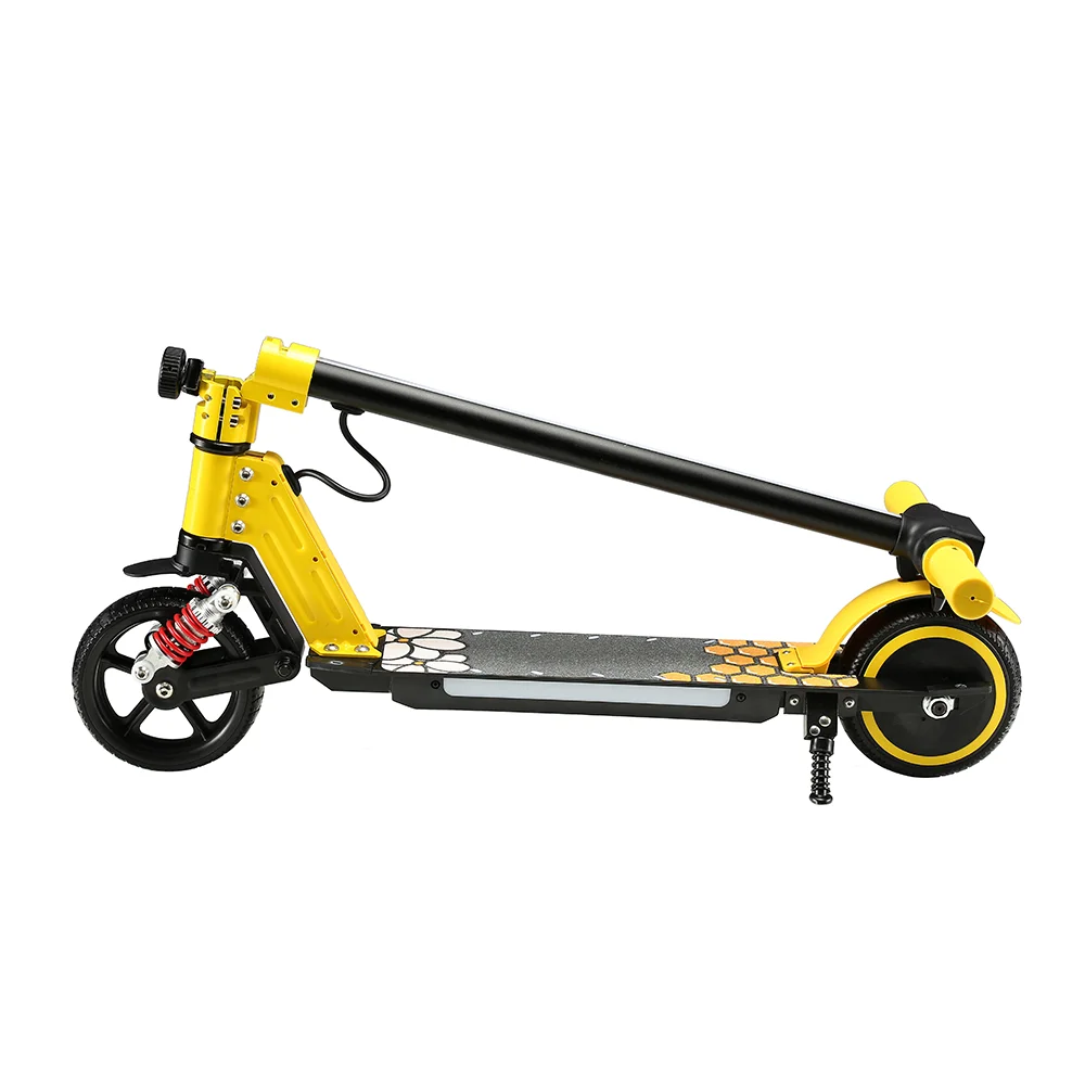 Simate S5 Kinder Elektrische Scooter 130W 24V 2.5Ah 6.5" Massieve Anti-Lek Rubberbanden Speelgoed Opvouwbare E-scooter LED Display Kleurrijke Verlichting Elektrische Rem + Voetrem Dubbele Vering
