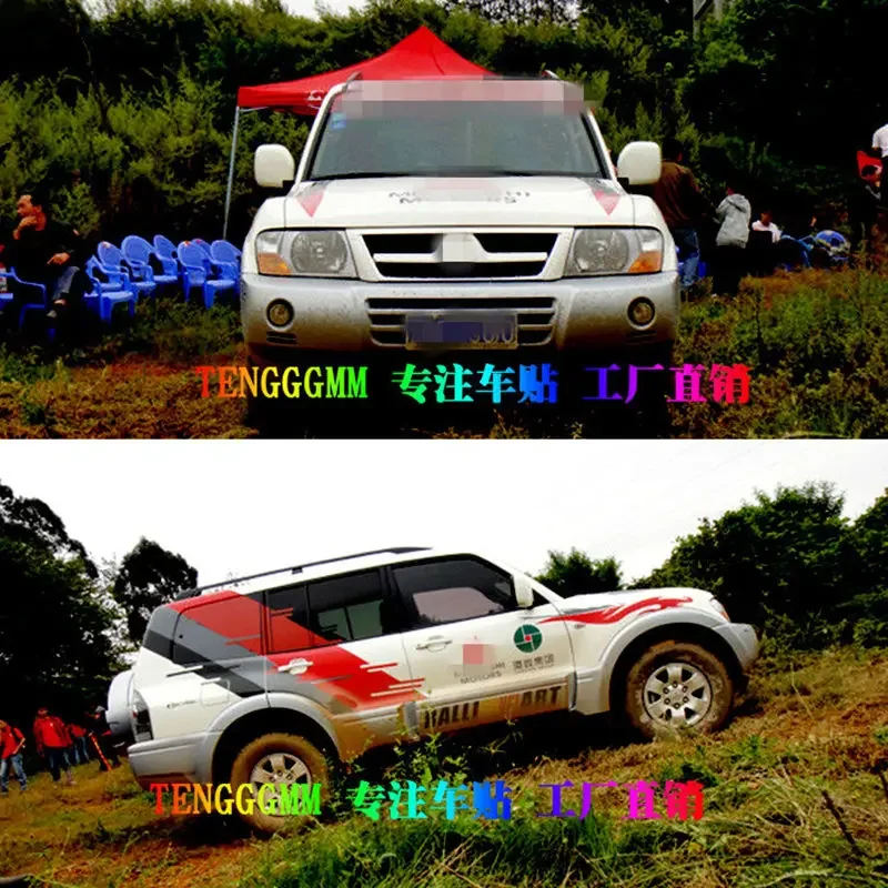 

FOR Mitsubishi Pajero V73 V97 Car Sticker Modified Body Off-road Sports Sticker Full Car Color Bardecals accessories