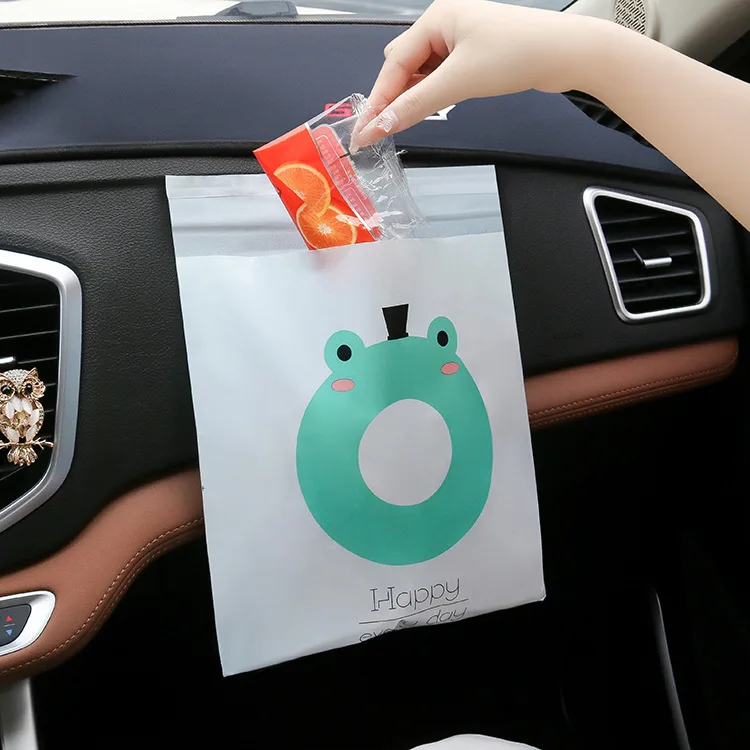 

15 Pcs Self-Adhesive Car Trash Bag Biodegradable Rubbish Holder Garbage Storage Bag Hanging Multi-Functional Clean Bag Bin